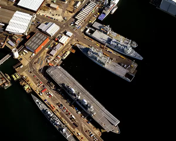 Aerial image of Portsmouths Dockyard and Naval Base, Portsmouth Harbour