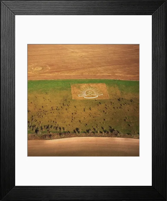Framed Print : Aerial image of Lamb Down Military Badge, the badge of the Australian Commonwealth Military Forces Framed Print : Aerial image of Lamb Down Military Badge, the badge of the Australian Commonwealth Military Forces