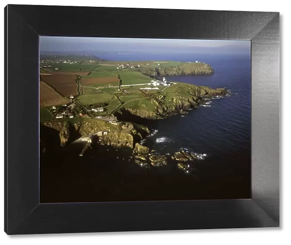 Aerial image of Polpeor Cove, Lizard Point, most southerly tip of Great Britain