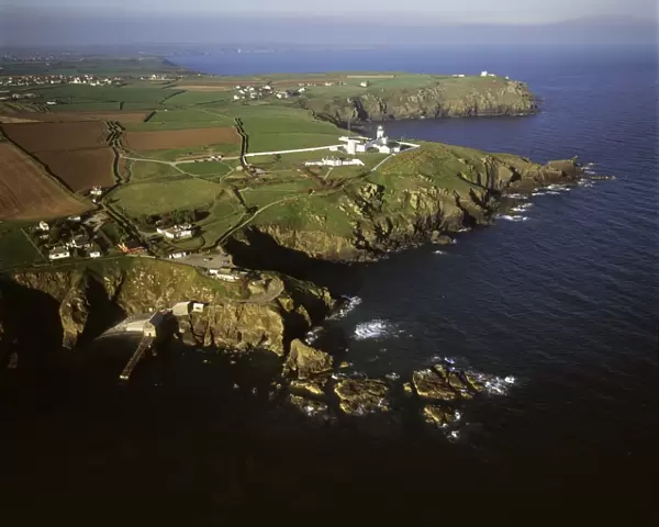 Aerial image of Polpeor Cove, Lizard Point, most southerly tip of Great Britain