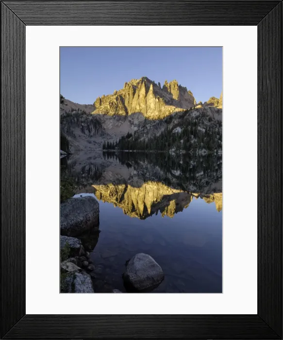 Framed Print : Dawn over Baron Lake, Sawtooth Mountains, Sawtooth Wilderness, Sawtooth National Recreation Area Framed Print : Dawn over Baron Lake, Sawtooth Mountains, Sawtooth Wilderness, Sawtooth National Recreation Area