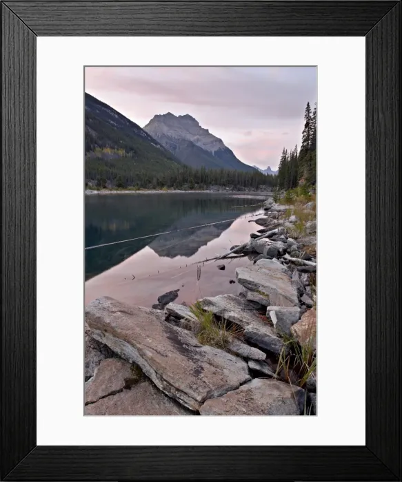 Framed Print : Mount Kerkeslin reflected in Horseshoe Lake at dawn, Jasper National Park Framed Print : Mount Kerkeslin reflected in Horseshoe Lake at dawn, Jasper National Park