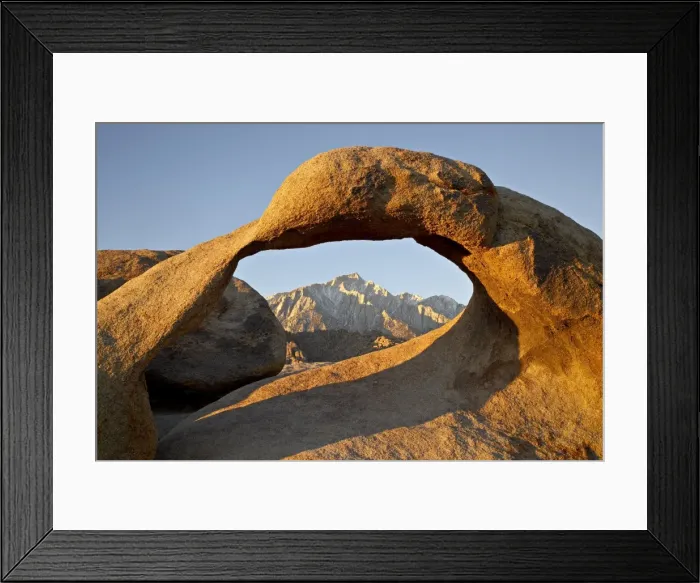 Framed Print : Mobius Arch and Eastern Sierras at dawn, Alabama Hills, Inyo National Forest Framed Print : Mobius Arch and Eastern Sierras at dawn, Alabama Hills, Inyo National Forest