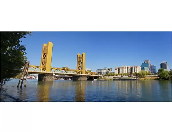 Tower Bridge and Sacramento River, Sacramento, California, United States of America