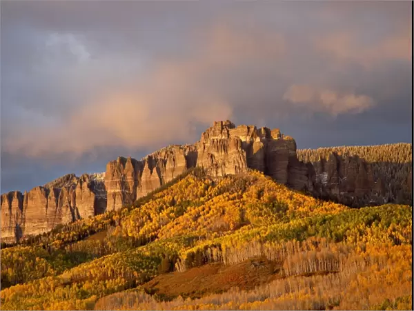 Fall sunset near Owl Creek Pass, Uncompahgre National Forest, Colorado