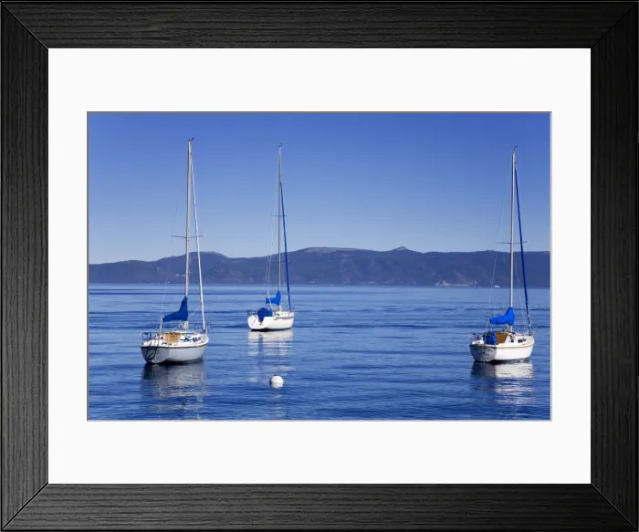 Framed Print : Yachts in Tahoma on Lake Tahoe, California, United States of America, North America Framed Print : Yachts in Tahoma on Lake Tahoe, California, United States of America, North America