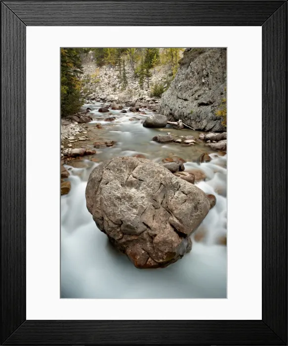 Framed Print : Boulder in the Astoria River, Jasper National Park, UNESCO World Heritage Site Framed Print : Boulder in the Astoria River, Jasper National Park, UNESCO World Heritage Site