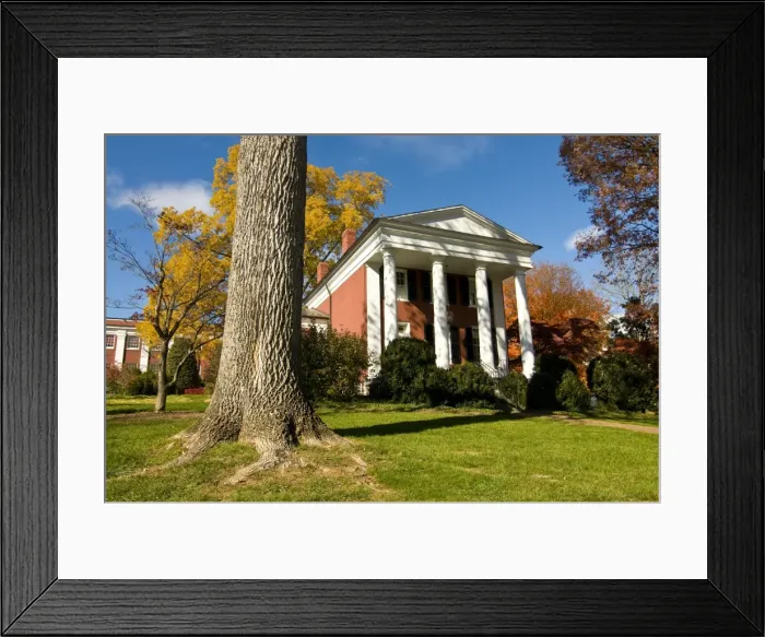 Framed Print : Colonial building, part of the Military College in Lexington, Virginia