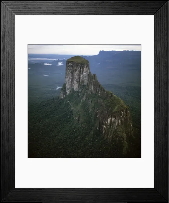 Framed Print : Aerial image of tepuis showing Mount Autana (Cerro Autana), Amazonas territory Framed Print : Aerial image of tepuis showing Mount Autana (Cerro Autana), Amazonas territory