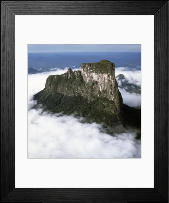 Framed Print : Aerial image of tepuis showing Mount Autana (Cerro Autana), Amazonas territory Framed Print : Aerial image of tepuis showing Mount Autana (Cerro Autana), Amazonas territory