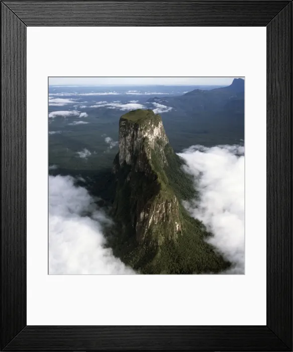 Framed Print : Aerial image of tepuis showing Mount Autana (Cerro Autana), Amazonas territory Framed Print : Aerial image of tepuis showing Mount Autana (Cerro Autana), Amazonas territory