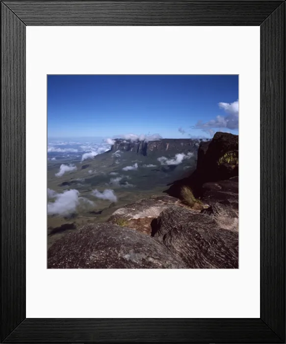 Framed Print : From the summit of Mount Roraima (Cerro Roraima), looking across to Mount Kukenaam Framed Print : From the summit of Mount Roraima (Cerro Roraima), looking across to Mount Kukenaam