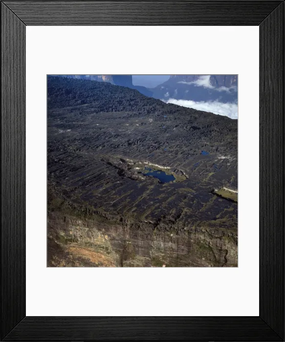 Framed Print : Aerial image of tepuis showing the summit of Mount Roraima (Cerro Roraima) with Lake Gladys Framed Print : Aerial image of tepuis showing the summit of Mount Roraima (Cerro Roraima) with Lake Gladys