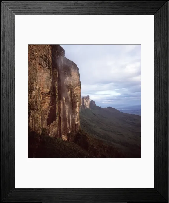 Framed Print : Southwestern cliff from ascent ledge, Mount Roraima (Cerro Roraima), Tepuis Framed Print : Southwestern cliff from ascent ledge, Mount Roraima (Cerro Roraima), Tepuis