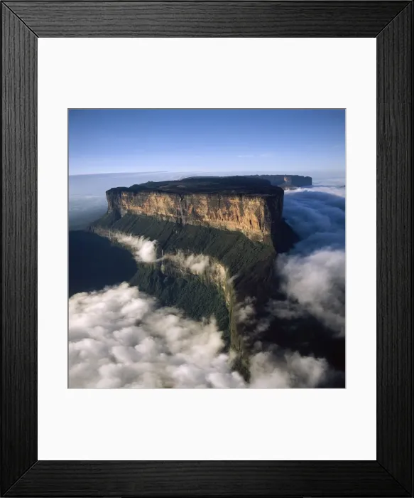 Framed Print : Aerial image of tepuis showing Mount Roraima (Cerro Roraima) from the north Framed Print : Aerial image of tepuis showing Mount Roraima (Cerro Roraima) from the north