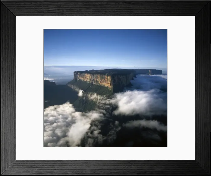 Framed Print : Aerial image of tepuis showing Mount Roraima (Cerro Roraima) from the north Framed Print : Aerial image of tepuis showing Mount Roraima (Cerro Roraima) from the north