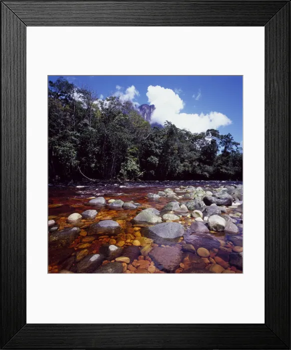 Framed Print : Churun River near base of Angel Falls, Churun Gorge, Auyantepui (Devils Mountain) Framed Print : Churun River near base of Angel Falls, Churun Gorge, Auyantepui (Devils Mountain)
