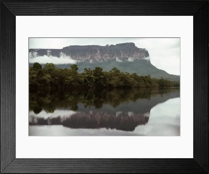 Framed Print : Auyantepui (Auyantepuy) (Devils Mountain) from Carrao River, Canaima National Park Framed Print : Auyantepui (Auyantepuy) (Devils Mountain) from Carrao River, Canaima National Park