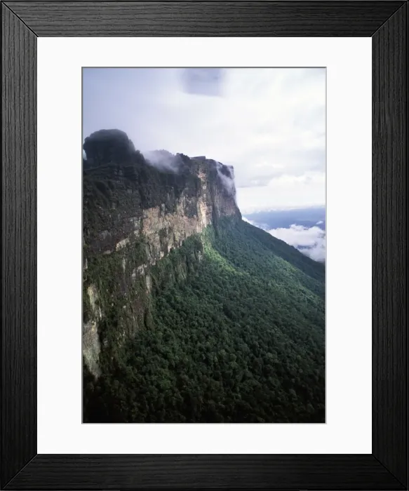 Framed Print : Aerial image of tepuis showing Mount Auyantepui (Auyantepuy) (Devils Mountain)