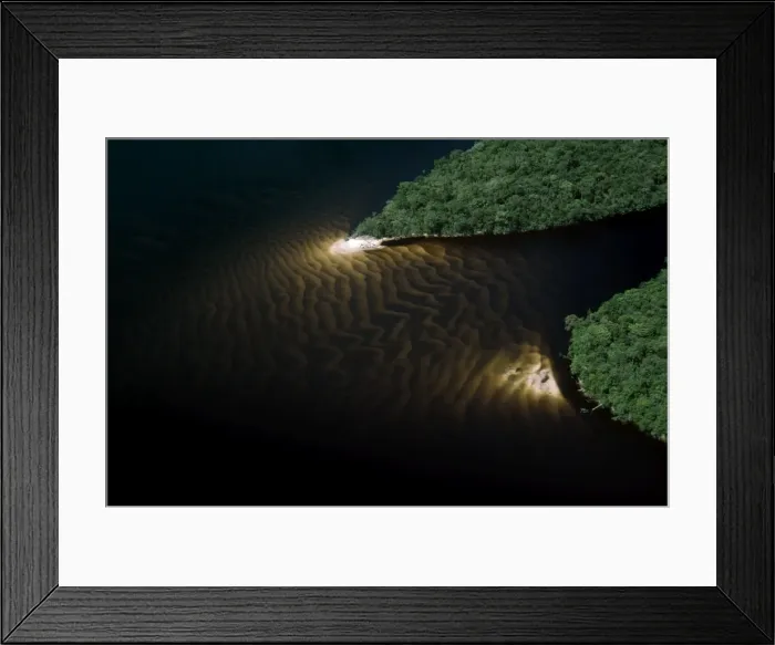 Framed Print : Aerial view of Rain Forest, Caroni River with sandbars, Venezuela, South America Framed Print : Aerial view of Rain Forest, Caroni River with sandbars, Venezuela, South America