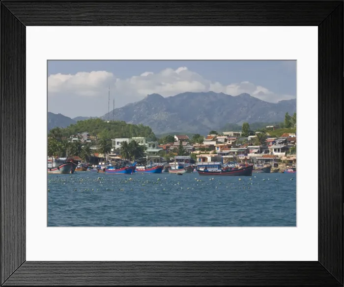 Framed Print : Little fishing village on the coast, Nha Trang, Vietnam, Indochina, Southeast Asia, Asia Framed Print : Little fishing village on the coast, Nha Trang, Vietnam, Indochina, Southeast Asia, Asia