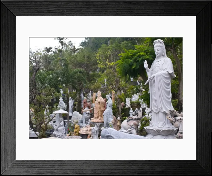 Framed Print : Marble artwork for sale, Marble mountain, Vietnam, Indochina, Southeast Asia, Asia