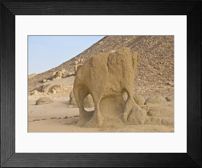 Framed Print : Sand sculpture looking like an elephant, Sahara, Algeria, North Africa, Africa Framed Print : Sand sculpture looking like an elephant, Sahara, Algeria, North Africa, Africa
