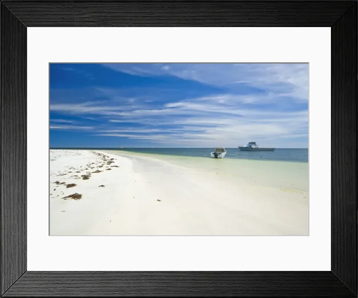 Framed Print : White sand beach at the small town of Cervantes, Dandaragan Shire, Western Australia Framed Print : White sand beach at the small town of Cervantes, Dandaragan Shire, Western Australia