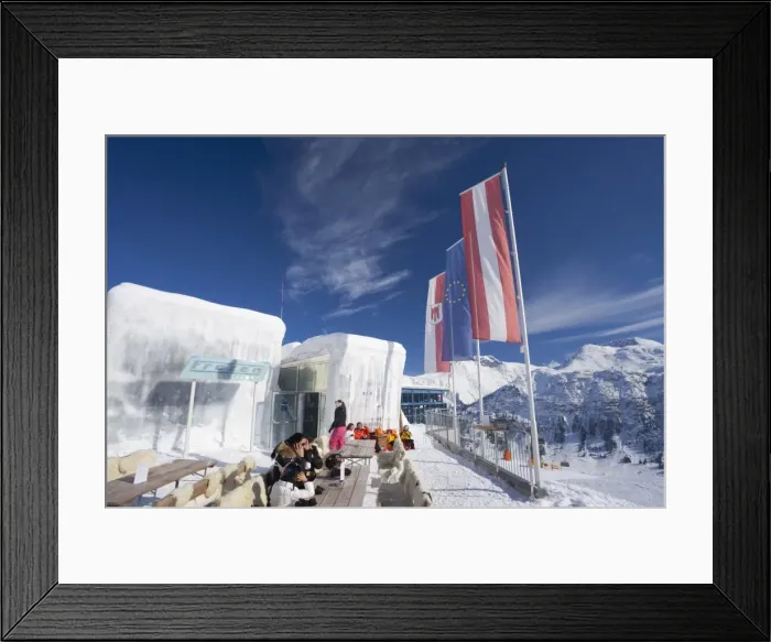 Framed Print : Frozen Icebar Lech near St. Anton am Arlberg in winter snow, Austrian Alps Framed Print : Frozen Icebar Lech near St. Anton am Arlberg in winter snow, Austrian Alps