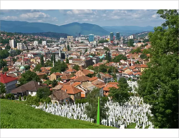 View over the city of Sarajevo, Bosnia-Herzegovina, Europe