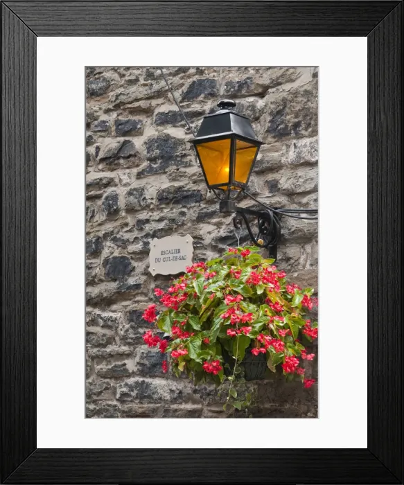 Framed Print : Floral decorations in Old CIty. Quebec City, Quebec, Canada, North America Framed Print : Floral decorations in Old CIty. Quebec City, Quebec, Canada, North America