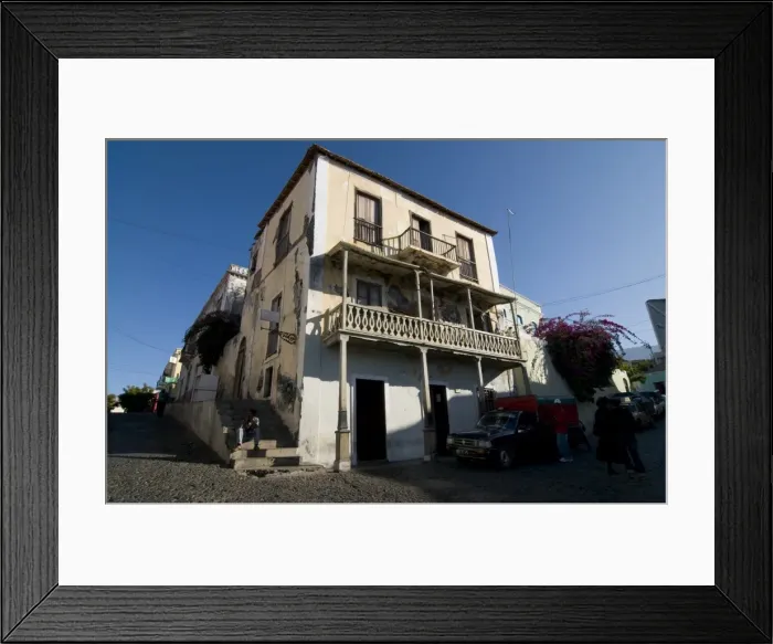 Framed Print : Colonial building, San Felipe, Fogo, Cape Verde, Africa
