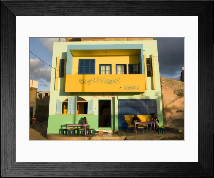 Framed Print : Colourful facade of a building Ponta do Sol, Santo Antao, Cape Verde, Africa Framed Print : Colourful facade of a building Ponta do Sol, Santo Antao, Cape Verde, Africa