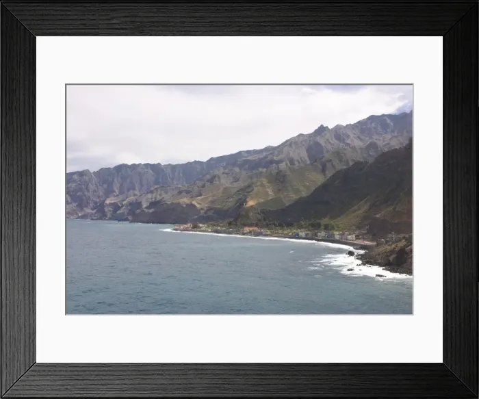 Framed Print : Buildings on rocky coast of Santo Antao, Cape Verde, Atlantic, Africa Framed Print : Buildings on rocky coast of Santo Antao, Cape Verde, Atlantic, Africa