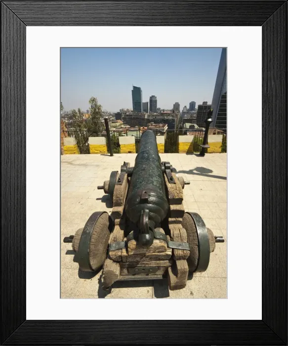 Framed Print : Old cannon on the battlements of Castillo Hidalgo, formerly a defensive fort dating from 1816 Framed Print : Old cannon on the battlements of Castillo Hidalgo, formerly a defensive fort dating from 1816