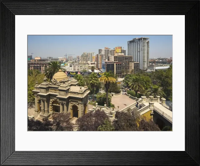 Framed Print : The ornate entrance gate to Santa Lucia Hill facing the major thoroughfare of Avenida Liberatador Bernardo O Higgins in the heart of the capital, Santiago, Chile Framed Print : The ornate entrance gate to Santa Lucia Hill facing the major thoroughfare of Avenida Liberatador Bernardo O Higgins in the heart of the capital, Santiago, Chile