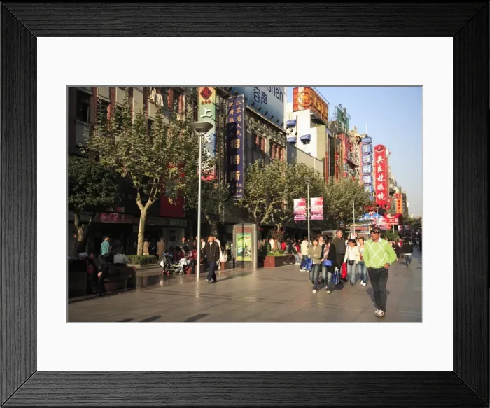 Framed Print : Nanjing Road, Shanghais pedestrian shopping street, Shanghai, China, Asia Framed Print : Nanjing Road, Shanghais pedestrian shopping street, Shanghai, China, Asia