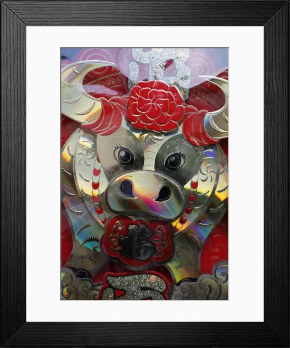Framed Print : Chinese New Year float for the year of the buffalo, Macao, China, Asia Framed Print : Chinese New Year float for the year of the buffalo, Macao, China, Asia