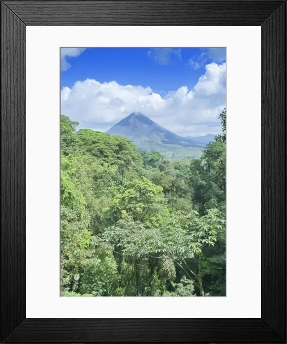 Framed Print : Arenal volcano and tropical forest, La Fortuna, Costa Rica, Central America Framed Print : Arenal volcano and tropical forest, La Fortuna, Costa Rica, Central America