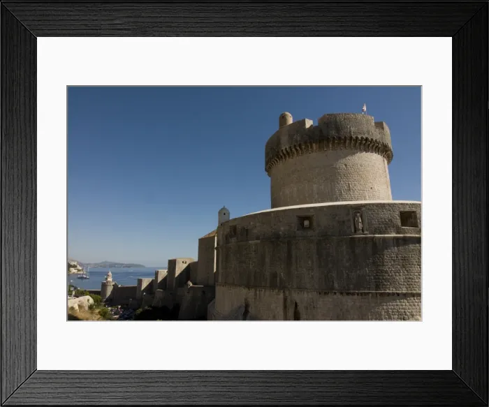 Framed Print : The city wall of Dubrovnik, Croatia, Europe
