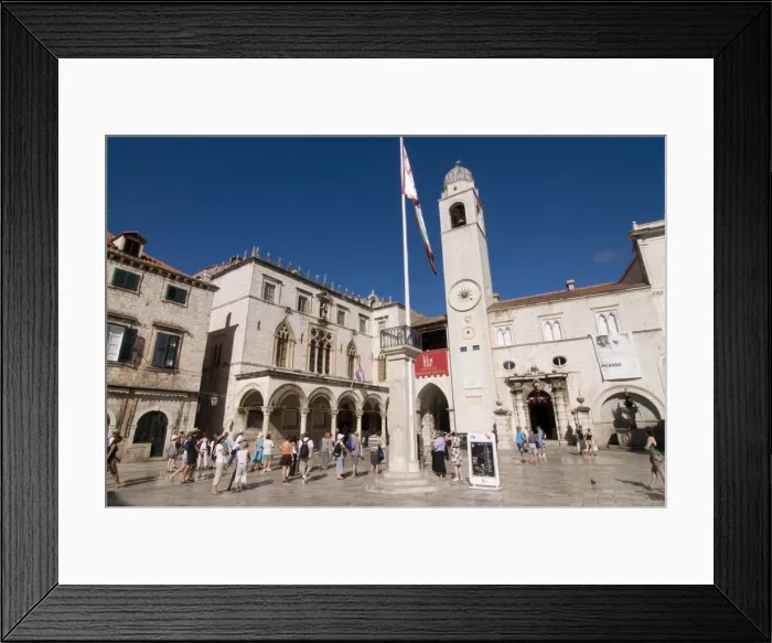 Framed Print : Square at the old town of Dubrovnik, Croatia, Europe Framed Print : Square at the old town of Dubrovnik, Croatia, Europe