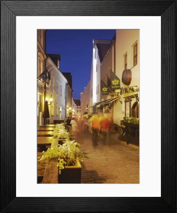 Framed Print : People walking along Dunkri Street, Tallinn, Estonia, Baltic States, Europe Framed Print : People walking along Dunkri Street, Tallinn, Estonia, Baltic States, Europe