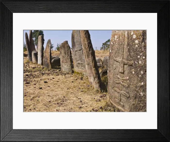 Framed Print : Stone pillars of Tiya, UNESCO World Heritage Site, Ethiopia, Africa Framed Print : Stone pillars of Tiya, UNESCO World Heritage Site, Ethiopia, Africa