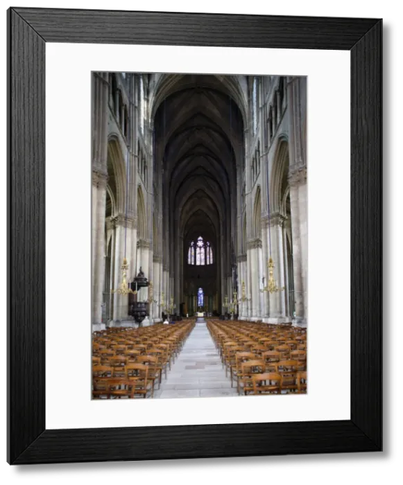 Framed Print : Nave, Reims Cathedral, UNESCO World Heritage Site, Reims, Marne, France, Europe Framed Print : Nave, Reims Cathedral, UNESCO World Heritage Site, Reims, Marne, France, Europe
