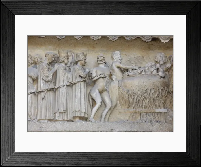 Framed Print : The Last Judgment, north wing of Reims Cathedral, UNESCO World Heritage Site Framed Print : The Last Judgment, north wing of Reims Cathedral, UNESCO World Heritage Site