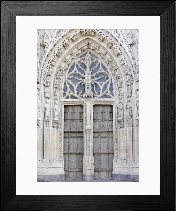 Framed Print : Central gate, Saint-Vulfran d Abbeville church, Abbeville, Somme, France, Europe Framed Print : Central gate, Saint-Vulfran d Abbeville church, Abbeville, Somme, France, Europe