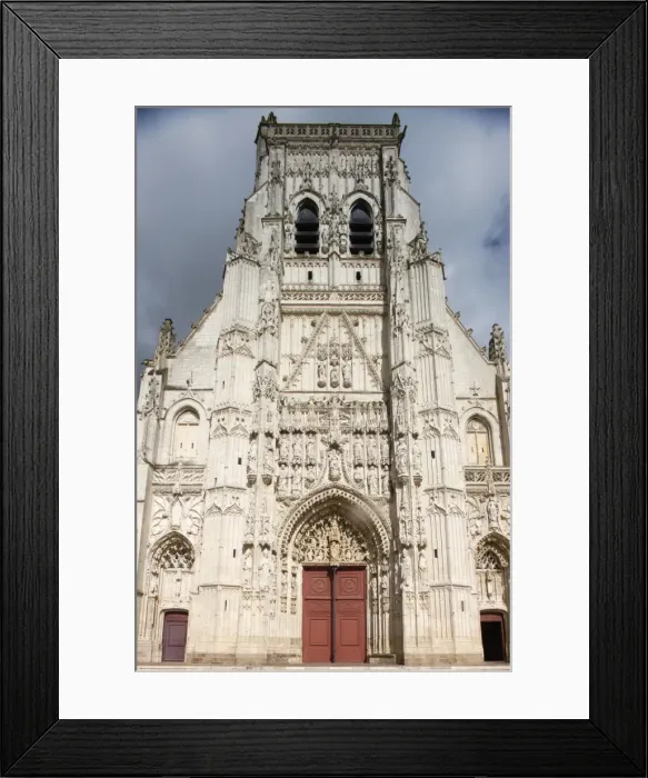 Framed Print : Western facade, Saint-Riquier abbey church, Saint-Riquier, Somme, France, Europe Framed Print : Western facade, Saint-Riquier abbey church, Saint-Riquier, Somme, France, Europe