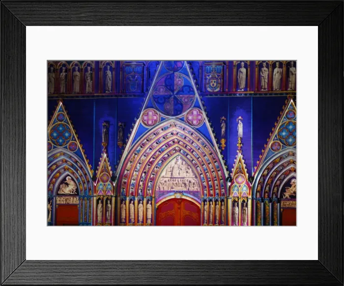 Framed Print : St. Johns Cathedral, Light Festival, Lyon, Rhone, France, Europe Framed Print : St. Johns Cathedral, Light Festival, Lyon, Rhone, France, Europe