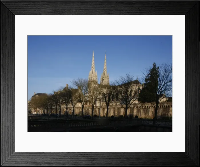 Framed Print : Saint-Corentin cathedral spires, Quimper, Finistere, Brittany, France, Europe Framed Print : Saint-Corentin cathedral spires, Quimper, Finistere, Brittany, France, Europe