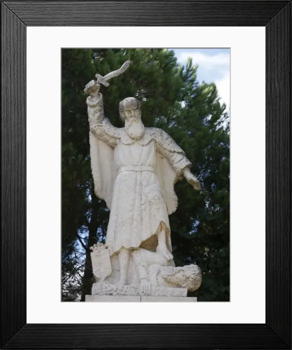 Framed Print : Statue of Elias at El Muhraqa, Israel, Middle East